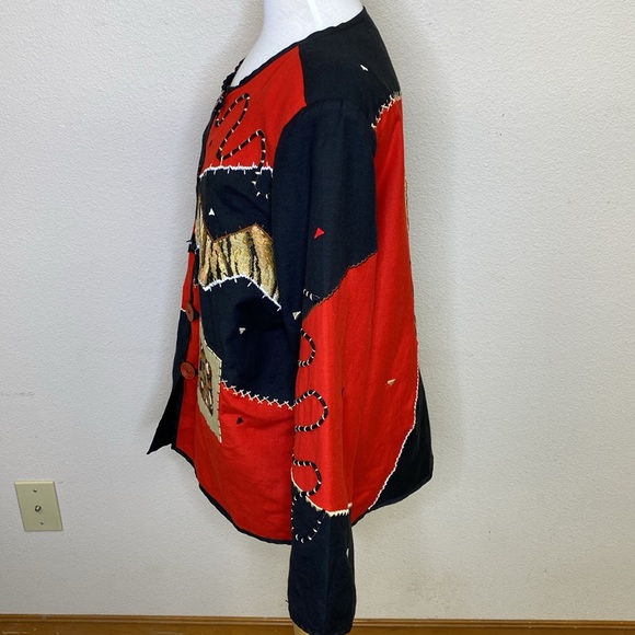 Vintage Wearable Art Blazer by Indigo Moon Large - Picture 6 of 14